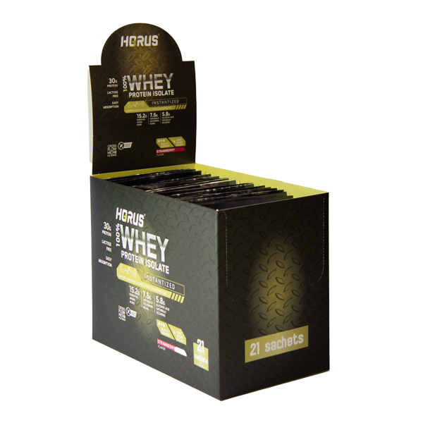 HORUS-100% Whey Protein Isolate, 21 Sachets (21 Servings)