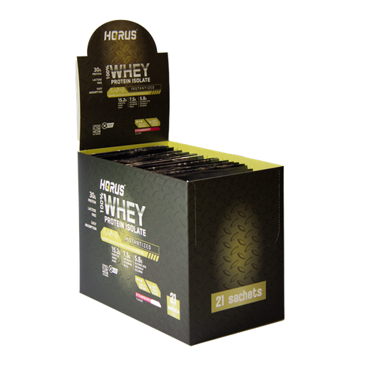 HORUS-100% Whey Protein Isolate, 21 Sachets (21 Servings)